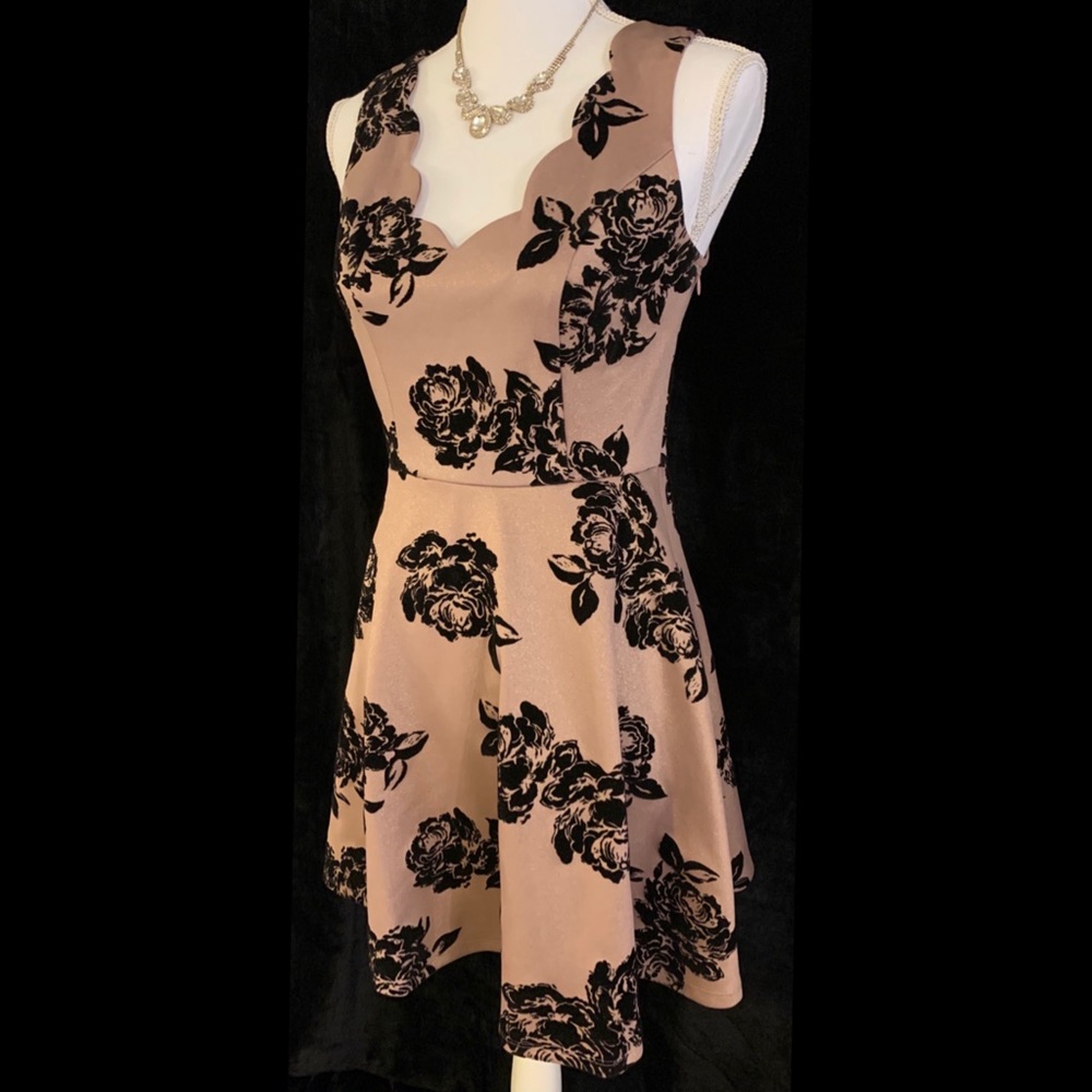 Mauve Dress with hint of rose gold in fabric